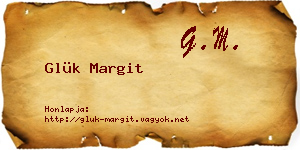 Glük Margit névjegykártya